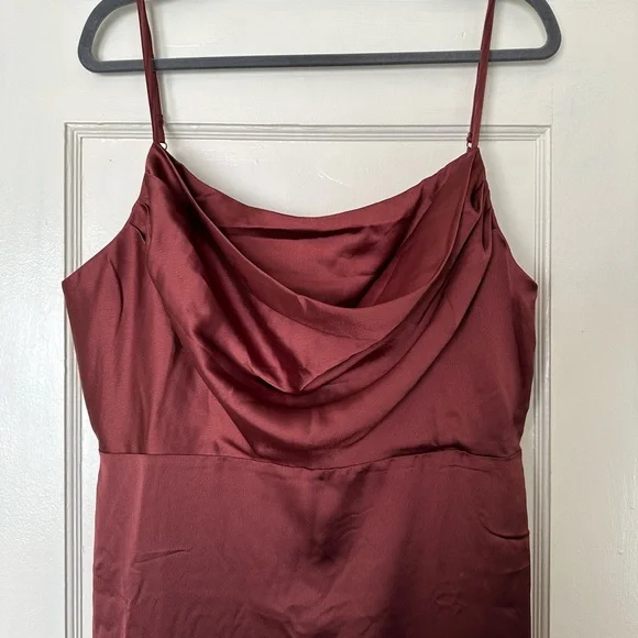 NWT Sugarlips Sydney Satin Gown | Size XL | Color: Cinnamon / Rust / Copper - Picture 5 of 7